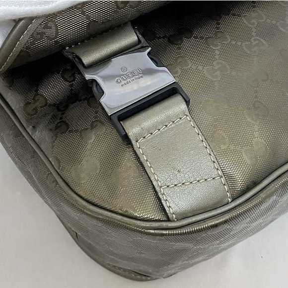 Gucci Green Flap Khaki Imprime Messenger GG Shoulder Crossbody Bag - Picture 4 of 9